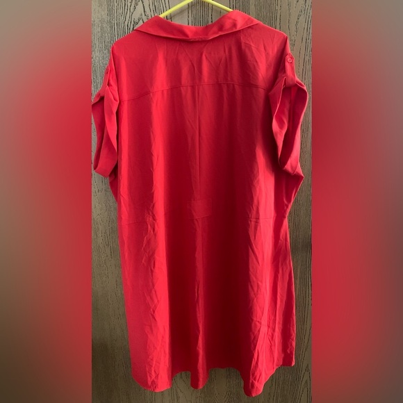 Lane Bryant Cap Sleeve Mini Summer V-Neck Dress - Picture 7 of 8